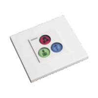 NX0394-p.png Modulo de 3 Botones iluminados / Alarma / Cancelar y Código Azul / BUS RS485 / Compatible con NX0019/B, NX1021 Y NX0015