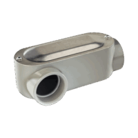 OLR0320C-p.png Caja oval roscada tipo OLR de 2" (50.8 mm) Incluye tapa y tornillos.