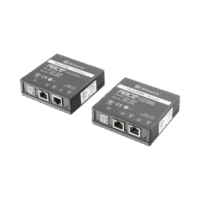 PACE1PRMT-p.png Kit extensor IP y PoE por cable UTP CAT5E hasta 500 mts @ 100 mbps
