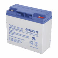 PL1812-p.png Batería 12 Vcc / 18 Ah / UL / Tecnología AGM-VRLA / Para uso en equipo electrónico Alarmas de intrusión / Incendio/ Control de acceso / Video Vigilancia / Terminales de tornillo M5 ( HEX ) / Cargador recomendado CHR-80.