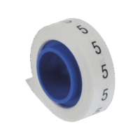 PMDR5-p.png Rollo de Etiquetas Marcadoras, Pre-Impresos con el Número 5, de 2.4 metros, Color Blanco