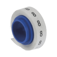PMDR8-p.png Rollo de Etiquetas Marcadoras, Pre-Impresos con el Número 8, de 2.4 metros, Color Blanco