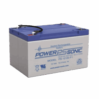 PS12100F1-p.png Batería 12V, 12AH, Para Respaldo, Tecnologías AGM/VRLA, 5 Años Vida Útil, Terminales F1, Reconocida UL