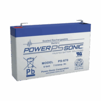 PS670F1-p.png Batería 6V, 7AH, Para Respaldo, Tecnologías AGM/VRLA, 5 Años Vida Útil, Terminales F1, Reconocida UL