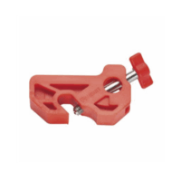 PSLMCBNT-p.png Bloqueador de Interruptor Termomagnético LOTO, tipo Riel DIN o Mini Interruptor. Color rojo