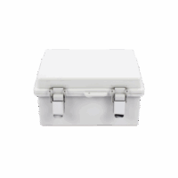 Gabinete de Plástico ABS, Uso en Intemperie IP66 (170 x 220 x 110 mm) Cierre por broche Inoxidable.