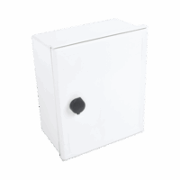 Gabinete de Poliéster IP65 Uso en Intemperie (250 x 300 x 140 mm) con Placa Trasera Interior de Plástico (Incluye Chapa y Llave).
