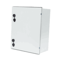 Gabinete de Poliéster IP65 Uso en Intemperie (400 x 500 x 200 mm) con Placa Trasera Interior de Plástico (Incluye Chapa y Llave).