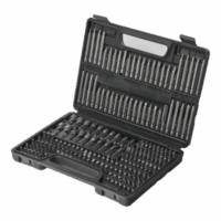 Juego de 208 Puntas para Taladro Entrada Hexagonal 1/4". Incluye Estuche.