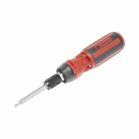 Desarmador 6 en 1 con Mango de Agarre Plástico (Torx de Seguridad #10 y #20, Hexagonal #5, PH0, PH2, Plana #5)