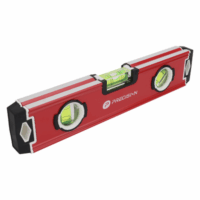 PSTH08001-p.png Nivel Magnético de Aluminio Tipo Torpedo de 9” con Triple Burbuja.