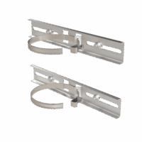 Montaje de Metal Galvanizado para Poste Universal para Gabinetes de Ancho Hasta 30 cm.