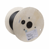 PUO6C04BLCEG-p.png Bobina de Cable UTP de 4 Pares, PanNet, Para Exterior con Gel, Cat6 (23 AWG), Industrial para Climas Extremos, Color Negro, 305 m