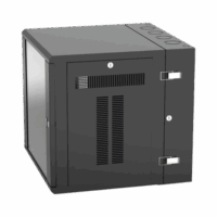 PZWMC12W-p.png Gabinete PanZone de Montaje en Pared, de 19in, Puerta con Ventana de Seguridad, 12 UR, 635mm de Profundidad, Color Negro