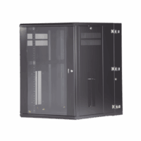 PZWMC1830W-p.png Gabinete PanZone de Montaje en Pared, de 19in, Puerta con Ventana de Seguridad, 18 UR, 762mm de Profundidad, Color Negro