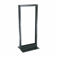 R2P48-p.png Rack de Dos Postes Estándar de 19 in, Rieles Numerados y Roscados #12-24, Fabricado en Aluminio, 24 Unidades de Rack, Color Negro