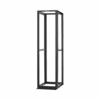 R4P-p.png Rack de Cuatro Postes Estándar de 19", Rieles Numerados y Roscados #12-24, Profundidad Máxima de 30 in, 45 Unidades de Rack, Color Negro