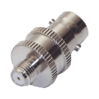 Adaptador en Línea de Conector BNC Hembra a SMA Hembra Corto / Celulares Motorola, Níquel/ Oro/ Teflón.