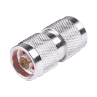RFN10141-p.png Adaptador Barril en Línea de Conector N Macho a N Macho, Plata/ Oro/ Teflón.