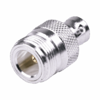 RFN10391-p.png Adaptador en Línea, de Conector N Hembra a BNC Hembra, Plata/ Oro/ Teflón.