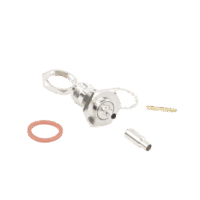 Conector TNC Hembra de montaje en Chasis tipo D Plano y anillo plegable para RG-174/U, 8216.