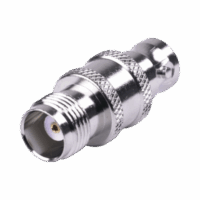 RFT1232-p.png Adaptador en Línea de Conector TNC Hembra a BNC Hembra, Níquel/ Oro/ Teflón.