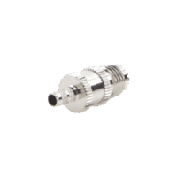 Conector Mini UHF Hembra de Anillo Plegable en Cables RG-58/U, RG-142/U, Níquel/ Plata/ Delrin.