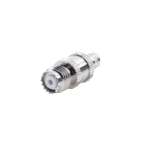 Conector Mini-UHF Hembra en Línea, de Anillo Plegable para Cable Coaxial RG-8/X, 9258, LMR-240, Níquel/ Plata/ Teflón.