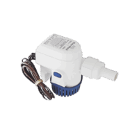 Bomba sumergible de achique automatizada de 800 galones por hora, para conexión de 12 Volts de corriente directa.