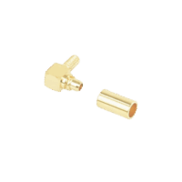 Conector MMCX Macho en A/R de Anillo Plegable para RG-174/U, BELDEN 8216, Oro/ Oro/ Teflón.