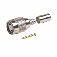 Conector TNC Macho Inverso de Anillo Plegable para Cables LMR-240, RG-8/X, Níquel/ Oro/ Teflón.
