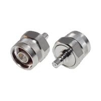 RQA5478-p.png Adaptador de Bajo PIM, Interserie de Conector N Macho a QMA (Quick Mate) Hembra, Bronce Blanco/ Oro/ Teflón.