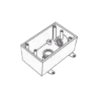 RR0508-p.png Caja Condulet FS de 3/4" (19.05 mm) con dos bocas a prueba de intemperie.