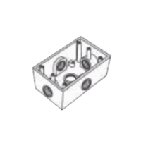 RR2748-p.png Caja Condulet FS de 1" (25.4 mm) con cinco bocas a prueba de intemperie.