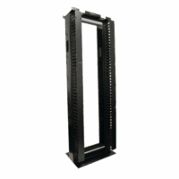 RS307-p.png Rack de Aluminio System de 7ft x 19in, 45UR, Con organizadores verticales, conexión de tierra y accesorios de montaje