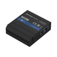 RUT200-p.png Router LTE, Slot para SIM, 2 puertos Ethernet 10/100 Mbps, Wi-Fi 2.4 GHz, Interfaz Amigable, Bandas B1, B2, B3, B4, B5, B7, B8, B28
