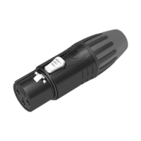 Conector XLR hembra | Carcasa Enchapada en Negro | Contactos Enchapados en Plata |