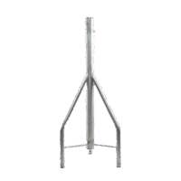 Tramo de Remate / Copete, tubo industrial 1 1/4" con tubo central 2 3/8", galvanizado por electrólisis.