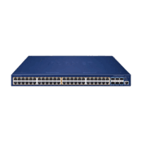 SGS631048P6XR-p.png Switch Administrable Stacking Capa 3, 48 Puertos PoE Gigabit 802.3at, 6 Puertos SFP de 10 G, Incluye Fuente Redundante de 55 V cc