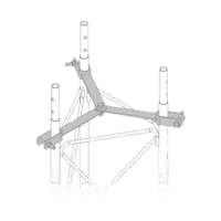 Brida para sujeción de retenida compatible con tramos STZ45G, Galvanizado por Inmersión en Caliente.