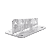 Ancla Aleta de 5 Orificios con 4 Puntos de Fijación. Uso en Fijación de mástiles. Galvanizado por Inmersión en Caliente.