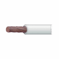 Cable Eléctrico 18 awg  color blanco, Conductor de cobre suave. Aislamiento de PVC, auto-extinguible. BOBINA de 100 MTS