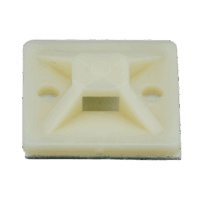 SMP12AC-p.png Montaje-Sujetador Adhesivo de 4 Vías de 3/4" x 3/4" x 1/4", Color Natural, Nylon 6.6 Retardante de Llamas V-2, Paquete de 100pz