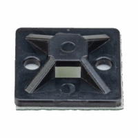 SMP16AC0-p.png Montaje-Sujetador Adhesivo de 4 Vías de 1" x 1" x 1/4", Color Negro, Nylon 6.6 Retardante de Llamas V-2, Paquete de 100pz