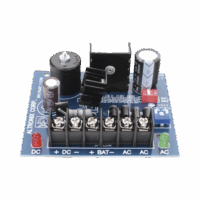 SMP3-p.png 6 o 12 o 24 Vcc @ 2.5 A / fuente tipo tarjeta / 1 salida / requiere transformador de entrada / capacidad de baterías / baterías no incluidas.