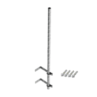 SMRP2-p.png Mástil de 3 m de 1-1/2" diámetro ced. 30 con Herrajes para Sujeción a Pared.