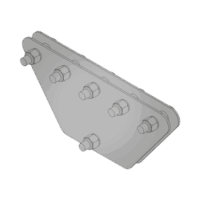 Placas igualadoras con tornillería y separadores, para 5 retenidas. Galvanizado en inmersión (20x20x50 cm).