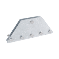 Placas igualadoras con tornillería y separadores, para 6 retenidas. Galvanizado en inmersión.