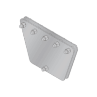 Placas igualadoras con tornillería y separadores, para 5 retenidas. Galvanizado en inmersión (30x30x50 cm).