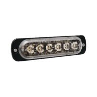 Luz Auxiliar de 6 LED, Azul, Bisel Negro, Lente Transparente